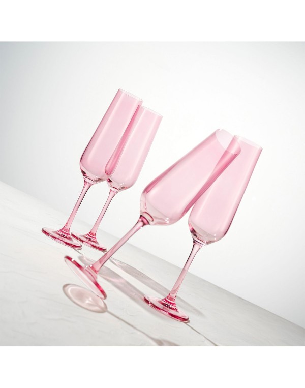 Sheer Champagne Flutes, Set of 4