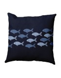 16 Inch Blue Decorative Coastal Throw Pillow