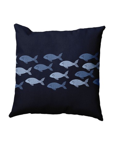 16 Inch Blue Decorative Coastal Throw Pillow