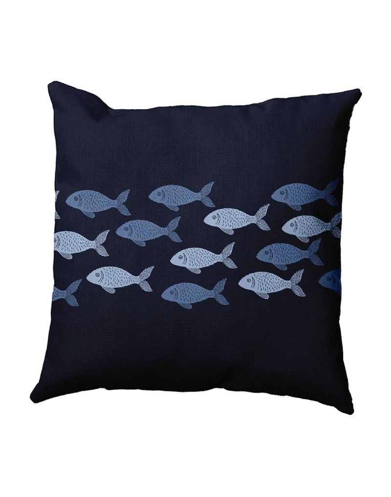 16 Inch Blue Decorative Coastal Throw Pillow