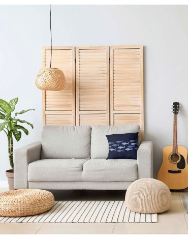 16 Inch Blue Decorative Coastal Throw Pillow