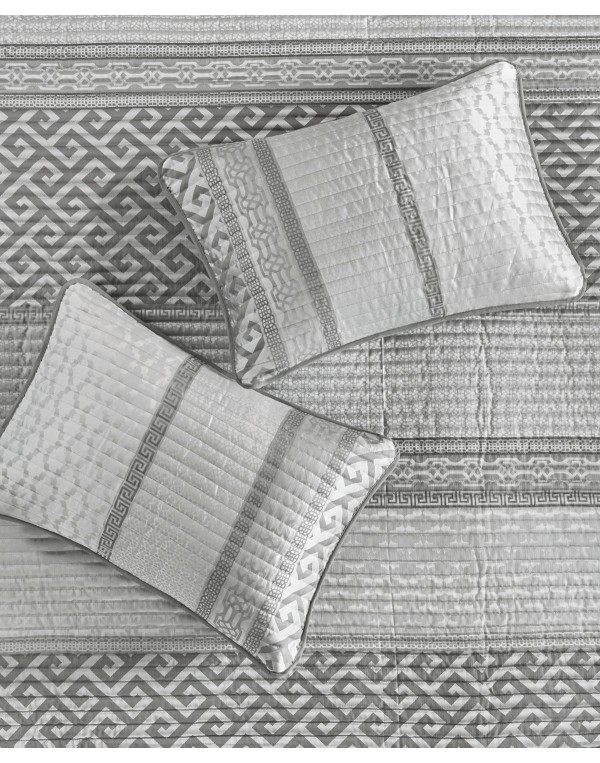 Reversible Jacquard 4-Pc. Quilt Set, Full/Queen