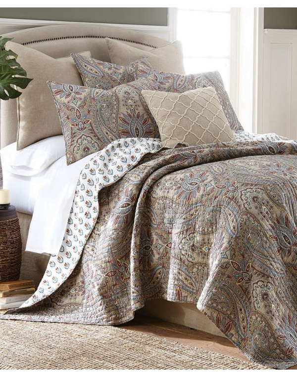 Damask Reversible 3-Pc. Quilt Set, Full/Queen
