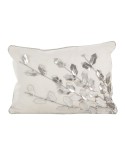 Metallic Poinsettia Branch Decorative Pillow, 12