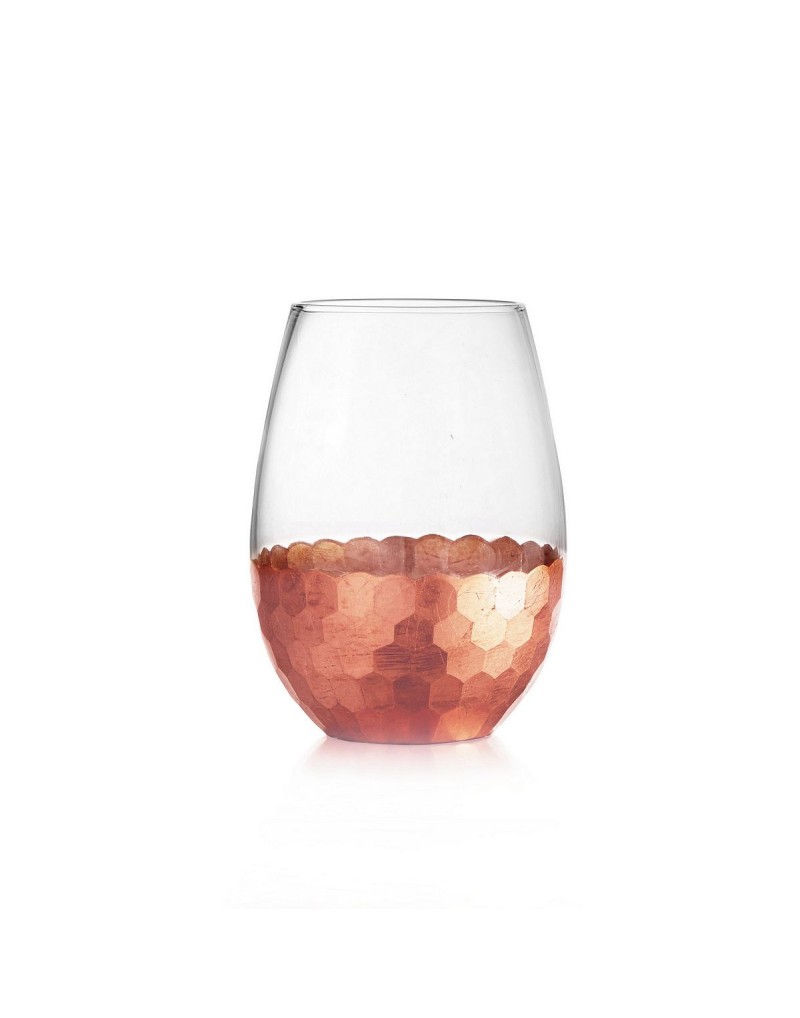 Copper Stemless Glasses, Set of 4