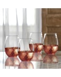 Copper Stemless Glasses, Set of 4