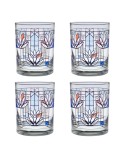 Water Lilies Double Old Fashioned Glass - Set of 4