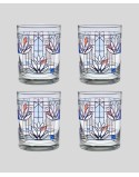 Water Lilies Double Old Fashioned Glass - Set of 4