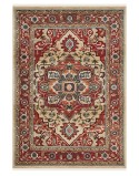 Red and Beige 9' X 12' Area Rug
