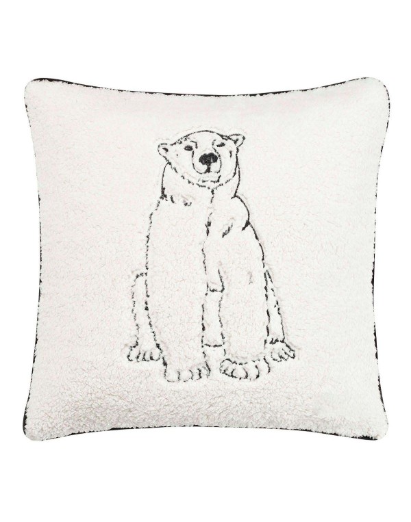 Cozy Polar Bear Decorative Pillow, 20