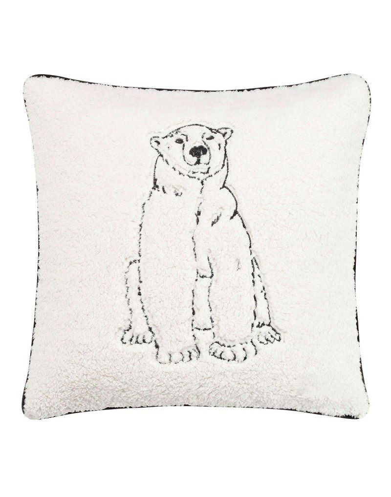 Cozy Polar Bear Decorative Pillow, 20