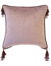 Velvet Reversible Tassel Decorative Pillow, 18.5