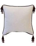 Velvet Reversible Tassel Decorative Pillow, 18.5