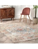 Delicate Vintage-Inspired Beige 8' x 10' Area Rug