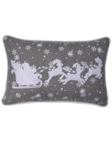 Santa Sleigh and Reindeers Decorative Pillow, 12