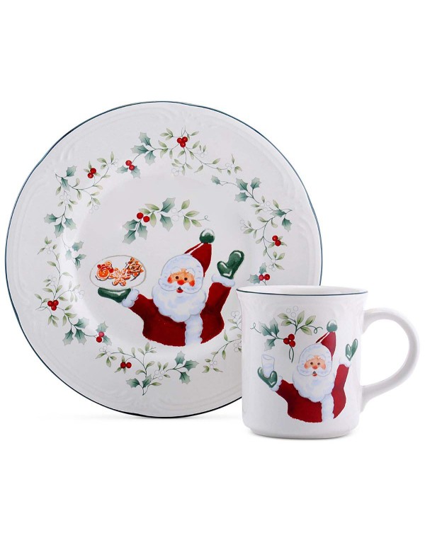 Winterberry 2-Pc. Cookie for Santa Plate & Mug Set