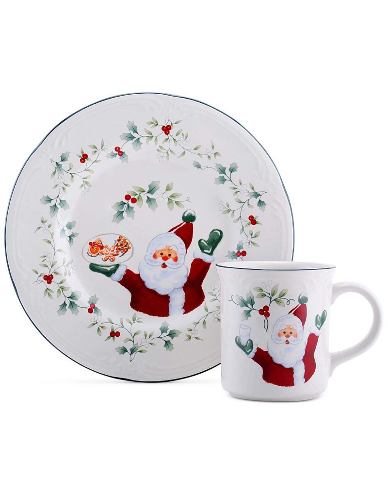 Winterberry 2-Pc. Cookie for Santa Plate & Mug Set