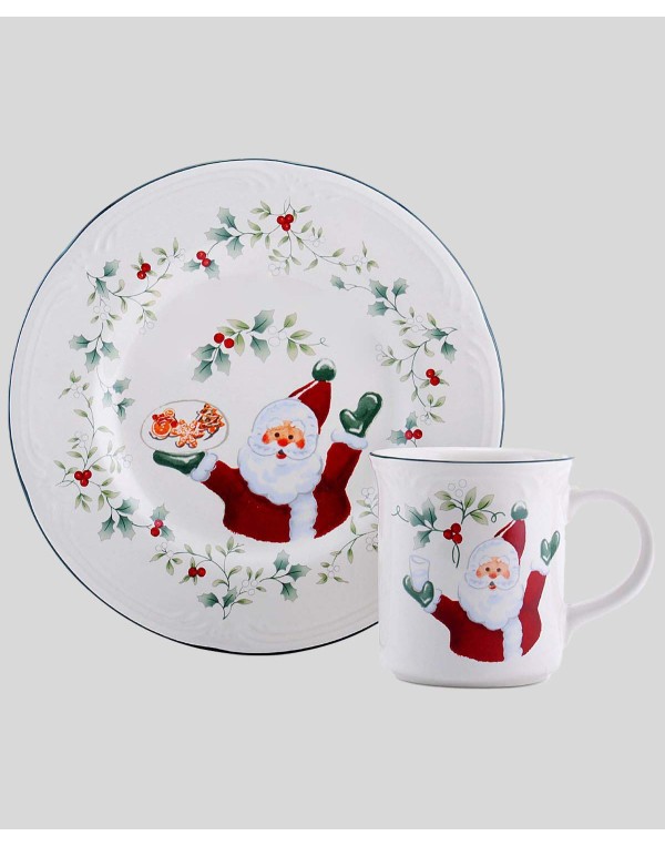Winterberry 2-Pc. Cookie for Santa Plate & Mug Set