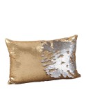 Reversible Sequin Mermaid Poly Filled Decorative Pillow, 16