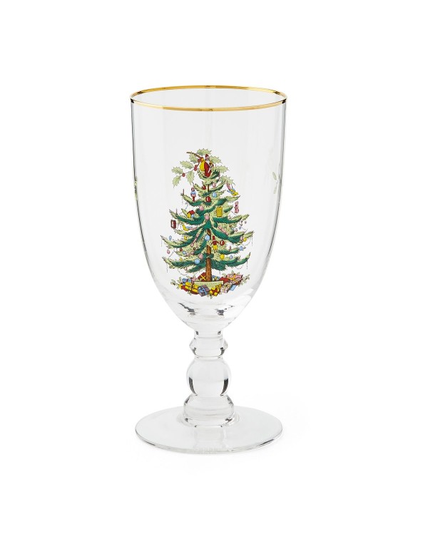 Christmas Tree 16 oz. Glassware Goblet, Set of 4