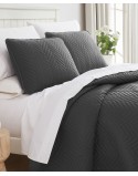Solid Color Chevron 2 Piece Quilt Set, Twin