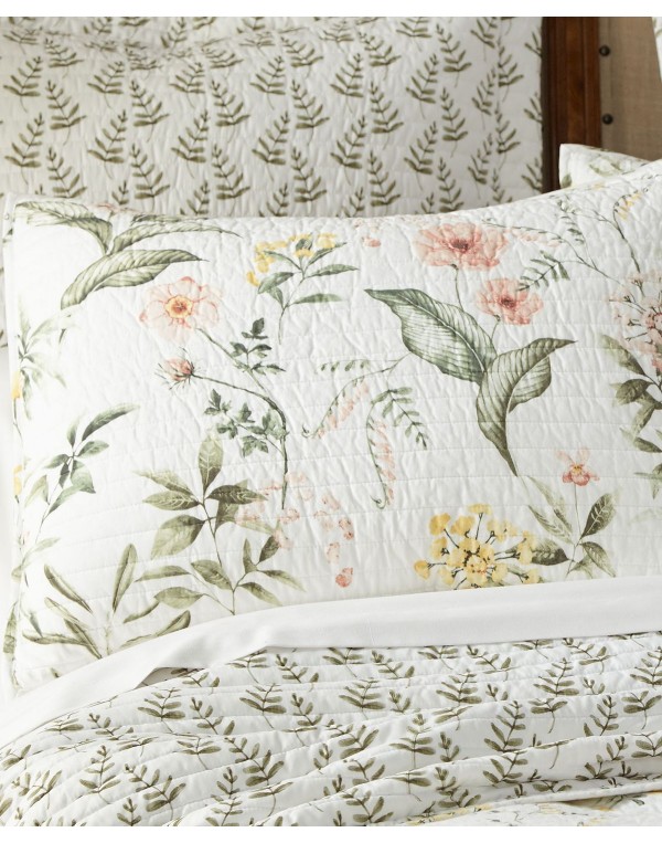 Watercolor Floral 2-Pc. Quilt Set, Twin