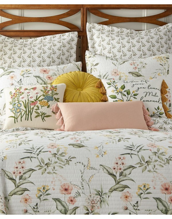 Watercolor Floral 2-Pc. Quilt Set, Twin