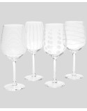 Glassware, Set of 4 White Wine Glasses