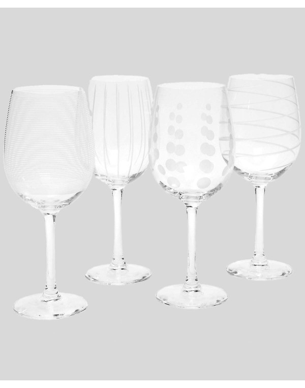 Glassware, Set of 4 White Wine Glasses