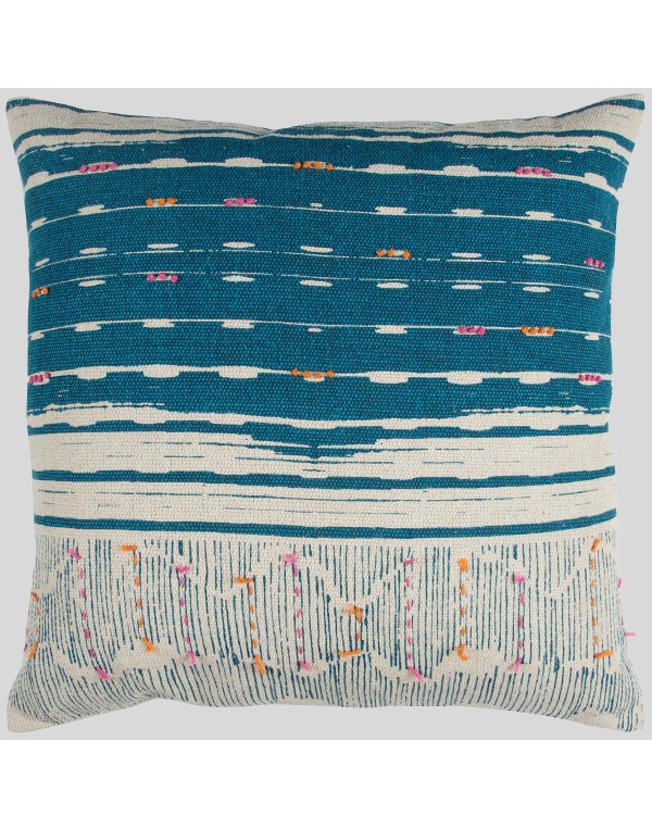 Striped Polyester Filled Decorative Pillow, 22