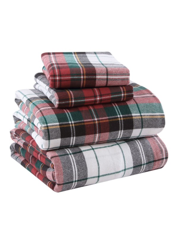 Red Plaid Reversible Quilt, Twin