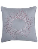 Velvet Christmas Wreath Decorative Pillow, 17