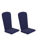 Set Of 2 Indoor/Outdoor High Back Chair Cushions With Elastic Strap And Water Resistant Covers