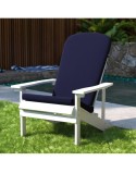 Set Of 2 Indoor/Outdoor High Back Chair Cushions With Elastic Strap And Water Resistant Covers