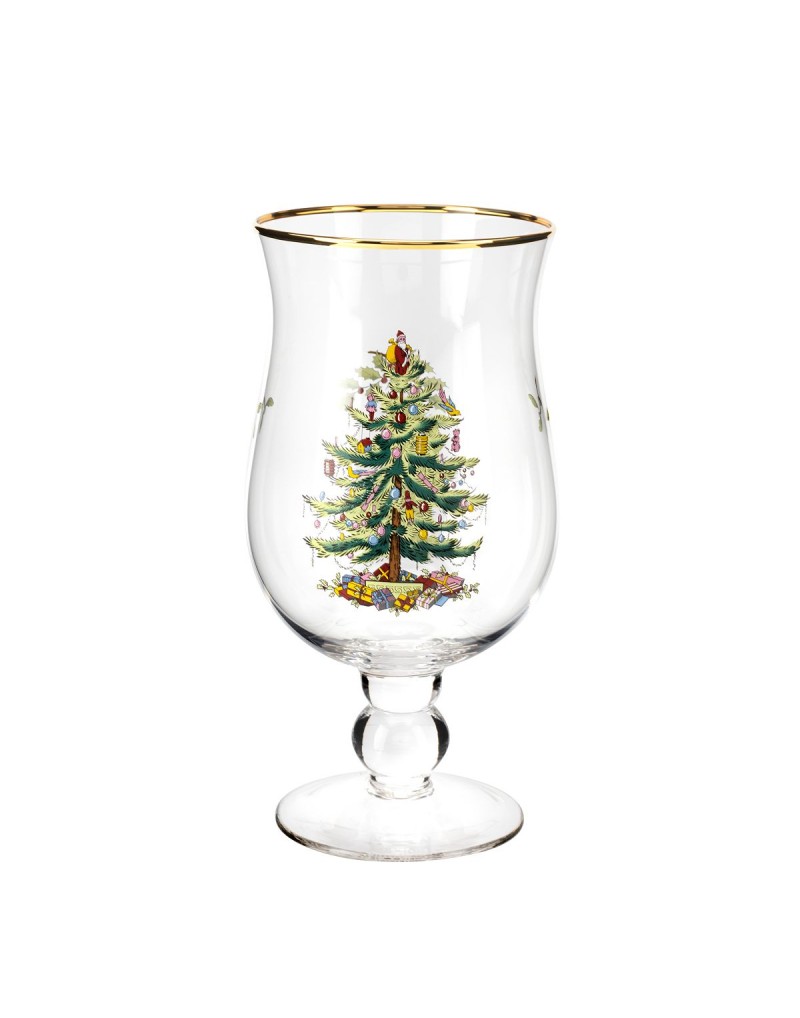 Christmas Tree Tulip Glasses, Set of 4, Service for 4