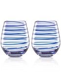 Street Collection 2-Pc. Stemless Wine Glasses Set