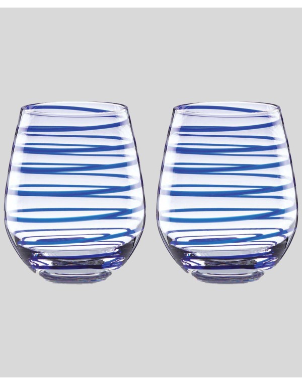 Street Collection 2-Pc. Stemless Wine Glasses Set
