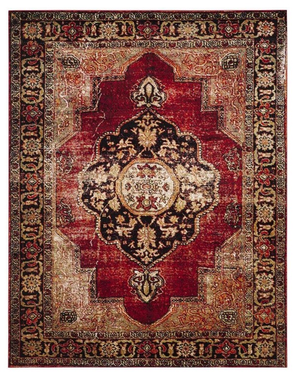 Vintage Red and Multi 8' x 10' Area Rug