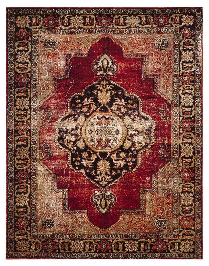 Vintage Red and Multi 8' x 10' Area Rug